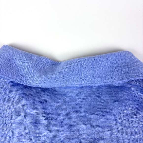 J Jill Love Linen Button Front Shirt Womens XL Blue Long Sleeve Boxy Minimalist - Picture 14 of 15